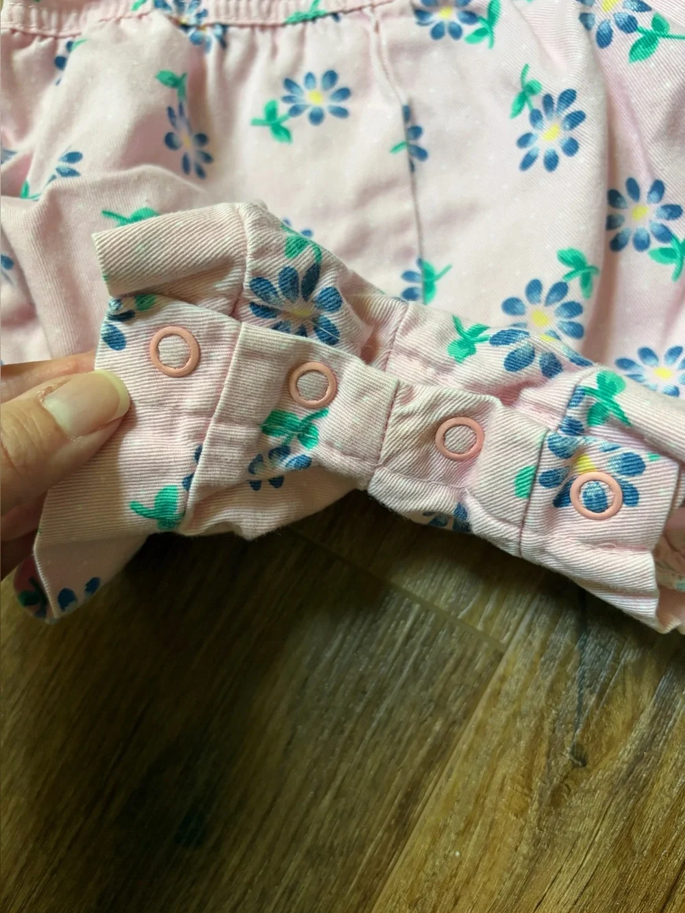 OSHKOSH B'Gosh pink floral bubble Romper